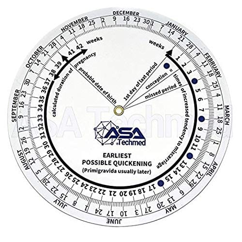 Calculadora de la fecha de vencimiento de la rueda de embarazo ASA Tec