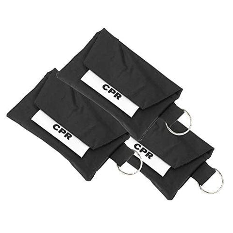 3 Pack CPR Face Mask Key Chain Kit with Gloves | One Way Valve Face Shield Mask, First Aid Kit by AsaTechmed || for Travel, Home, Office, Boat, Car, EMS, Firefighters, Nurses, First Responders - ASA TECHMED