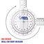 360° 12/8/6 Inch Medical Spinal Goniometer Angle Protractor Angle Rulers - 3 - Piece Set - ASA TECHMED