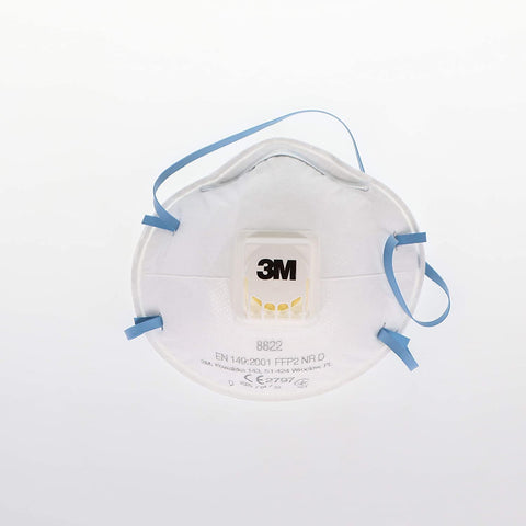 3M Anti Dust Respirator, Clamshell Design with Valve, white, 8822PT - ASA TECHMED