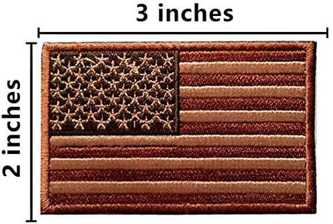 4 Pack US USA Flag Embroidered Patch Red Military Iron On Sew On Tactical Morale Patch for Hats Backpacks Caps Jackets + More - ASA TECHMED