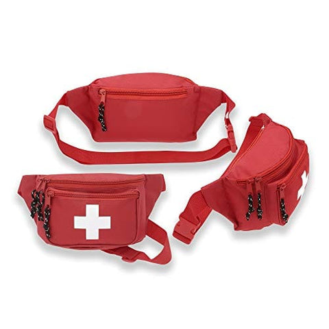 5pk ASA Techmed First Aid Waist Pack - Baywatch Lifeguard Fanny Pack - Compact for Emergency at Home, Car, Outdoors, Hiking, Playground, Pool, Camping, Workplace - ASA TECHMED