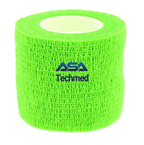 6 - Pack, 2” x 5 Yards, Self - Adherent Cohesive Tape, Strong Sports Tape for Wrist, Ankle Sprains & Swelling, Self - Adhesive Bandage Rolls - ASA TECHMED