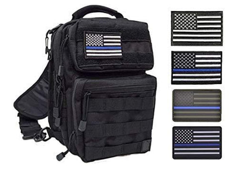 8 Pc Assorted USA Tactical American Flag Patch Thin Blue Line United States Military Morale Patches Set for Molle, Hats, Backpacks,Tactical Vest, Uniforms - ASA TECHMED