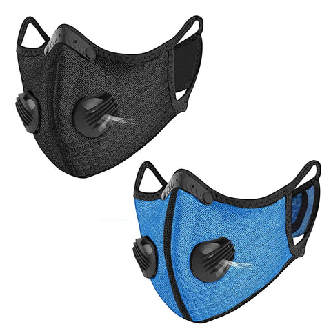 Activated Carbon Air Purifying Face Mask Cycling Reusable Filter Haze Valve - ASA TECHMED