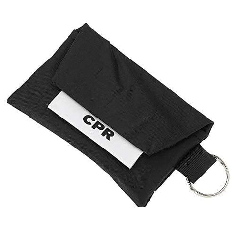 ASA Techmed 10 - Pack CPR Face Mask Key Chain Kit with Gloves | One - Way Valve Face Shield Mask First Aid Kit for Travel, Home, Office, Car, EMS, Firefighters, Nurses, First Responders (Black) - ASA TECHMED