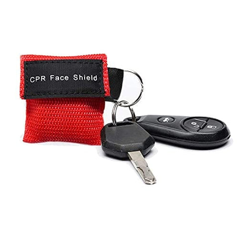 ASA Techmed 100 Pack CPR Face Shield Mask Key Chain Emergency Kit CPR Face Shields for First Aid + CPR Training - ASA TECHMED