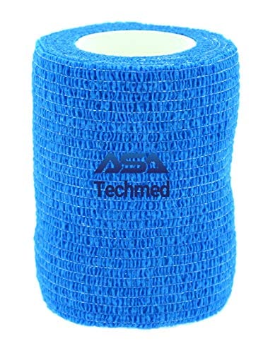 ASA TECHMED - 12 Pack, 3” x 5 Yards, Self - Adherent Cohesive Tape, Strong Sports Tape for Wrist, Ankle Sprains & Swelling, Self - Adhesive Bandage Rolls - ASA TECHMED