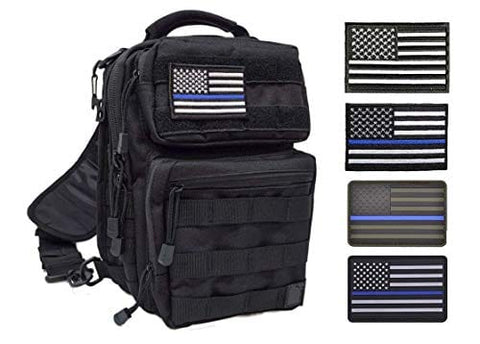 ASA TECHMED - 14 Pc Assorted USA Tactical American Flag Patch Thin Blue Line United States Military Morale Patches Set for Molle, Hats, Backpacks,Tactical Vest, Uniforms + More - ASA TECHMED