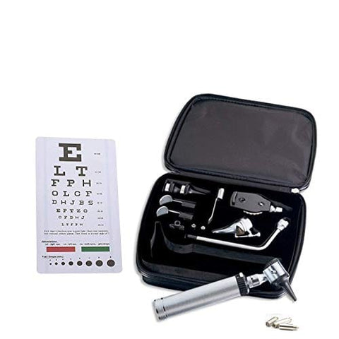 ASA TECHMED 2 - in - 1 Diagnostic Kit Multi - Function Scope for ENT & Eye Examination - Kit for Home and Medical Students - Sight Chart, Replacement Tips, Easy to Carry Case - ASA TECHMED