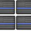 ASA Techmed 4 Pack US USA Flag Patch Thin Blue Line Police PVC Emblem Military Iron On Sew On Tactical Morale Patch for Hats Backpacks Caps Jackets + More - ASA TECHMED
