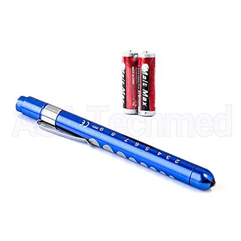 ASA TECHMED Aluminum Pupil Gauge LED Pen Light - Medical Pen Light for Nurses, EMTs, and First Responders - ASA TECHMED