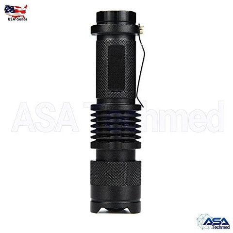 ASA Techmed Outdoor Portable Mini 300LM Q5 XPE+COB Waterproof LED Zoomable Flashlight Ideal Product for Military, Hunting, Fishing, Doctors, Nurses, EMT, Paramedics and Firefighter - ASA TECHMED
