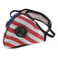 ASA Techmed Patriotic Reusable Dual Air Breathing Valve Face Mask Cover with Activated Carbon Filter - ASA TECHMED