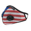 ASA Techmed Patriotic Reusable Dual Air Breathing Valve Face Mask Cover with Activated Carbon Filter - ASA TECHMED