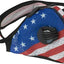 ASA Techmed Reusable Gym/Sports Face mask Dust Mask With FIlter and Dual Valve For easy breathing Adjustable for Running, Cycling and outdoor activities. (Activated Charcoal Filter) (US Flag Mask) - ASA TECHMED