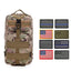 ASA Techmed Rucksack Military Tactical Molle Bag Backpack Waterproof Pouch + 8 U.S. Flag Patches for Outdoors, Hiking, Travel - ASA TECHMED