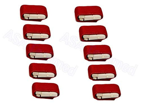 ASA Techmed SOS Tourniquets Quick Release Occlusion Tourniquet Bands - one - Handed 10 pcs (Red) - ASA TECHMED