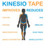 ASA Techmed Sport Kinesiology Tape with Free Matching Shear - 16.5 ft Uncut Roll - Best Pain Relief Adhesive for Muscles, Shin Splints, Knee & Shoulder - 24/7 Waterproof Therapeutic Aid - ASA TECHMED