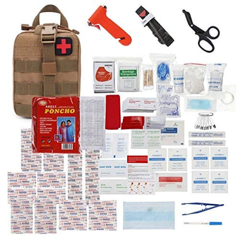 ASA Techmed - Surplus Style Provisions Military Rip - Away EMT First Aid Kit - IFAK Level 1 Army Medic - Ideal for Personal, EMT, Police and Firefighters - ASA TECHMED