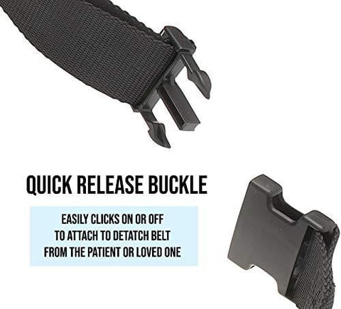 ASA Techmed Utility Gait Belt with 6 Handles, Straps and Quick Release Buckle - Patient Transfer Belt for Elderly, Fall Risk, Rehabilitation - Ambulation Mobility Aid Wide Strap Gait Belt 54" - ASA TECHMED