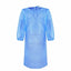 Blue Impervious Isolation Gown, Poly Coated, Elastic Cuffs - Bulk Discounts Available - ASA TECHMED