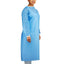 Blue Impervious Isolation Gown, Poly Coated, Elastic Cuffs - Bulk Discounts Available - ASA TECHMED