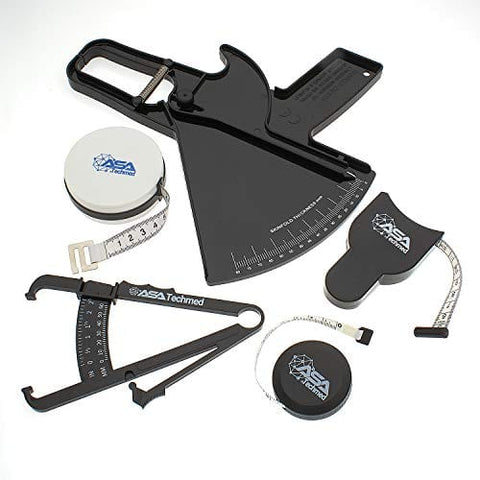 Complete Body Fat Measurement Kit - BMI Calipers and Retractable Body Measuring Tape to Track Your Fitness Progress! - ASA TECHMED