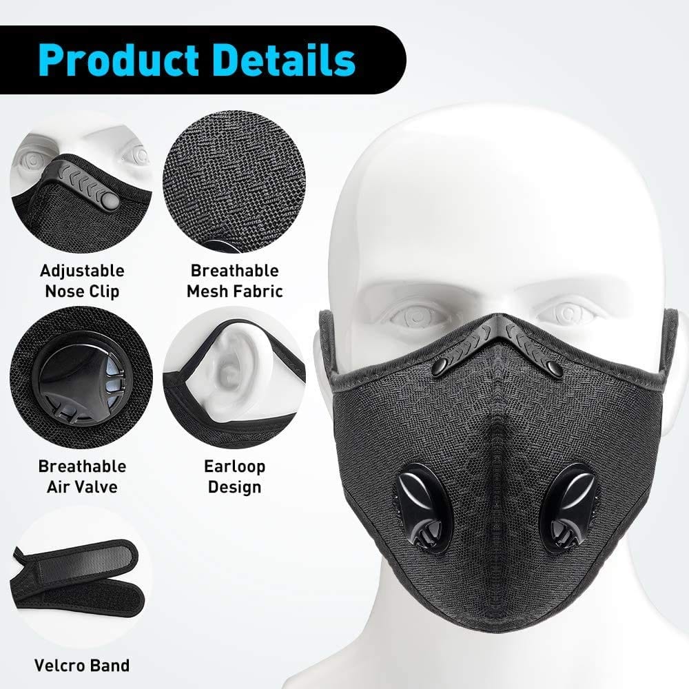 Fabric covered face mask with filter outlet