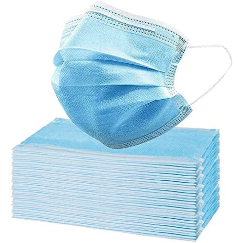 Disposable Face Masks - 3 Layer Protection Breathable Face Masks, For Dust Covering, Protective Dust Filter, PPE Safety Mouth Cover, and Nose Shield, For Adults - ASA TECHMED