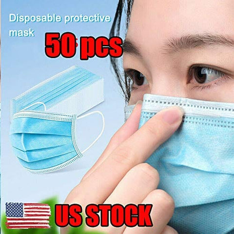 Disposable Face Masks - 50 PCS - For Home & Office - Breathable & Comfortable Mask - ASA TECHMED