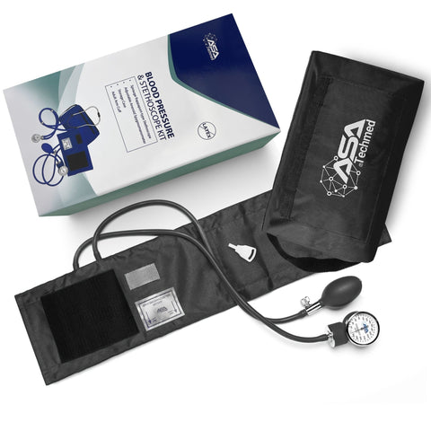 Dual Head Sprague Stethoscope and Sphygmomanometer Manual Blood Pressure Cuff Set with Case, Gift for Medical Students, Doctors, Nurses, EMT and Paramedics - ASA TECHMED