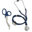 Dual - Head Sprague Stethoscope + Matching Trauma Shears in Assorted Colors - ASA TECHMED