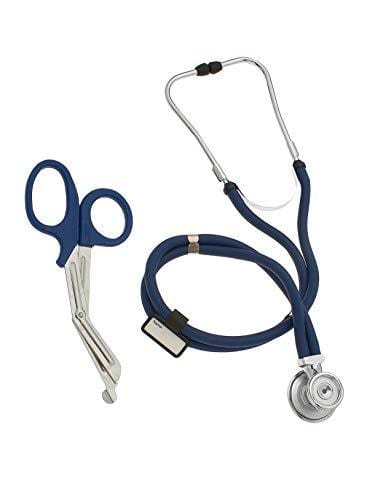 Dual - Head Sprague Stethoscope + Matching Trauma Shears in Assorted Colors - ASA TECHMED