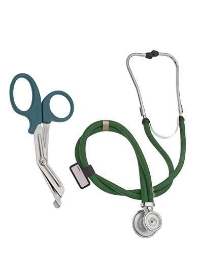 Dual - Head Sprague Stethoscope + Matching Trauma Shears in Assorted Colors - ASA TECHMED