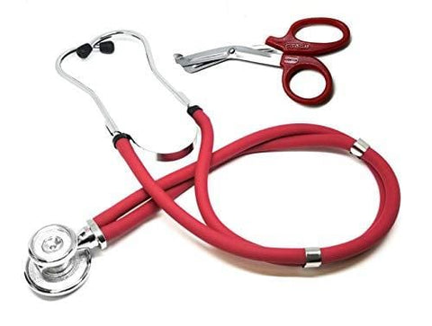 Dual - Head Sprague Stethoscope + Matching Trauma Shears in Assorted Colors - ASA TECHMED