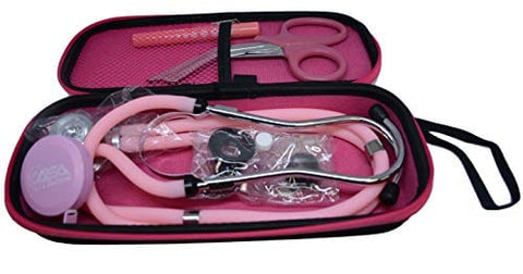 Dual Head Stethoscope with Matching Storage Case, Trauma Shears, Pen light, and Measuring Tape - ASA TECHMED