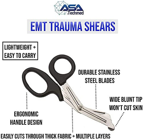 Dual Head Stethoscope with Storage Case, EMT Shears, Pen Light, Tuning Forks, Taylor Hammer, and Lister Scissors - Assorted Colors - ASA TECHMED