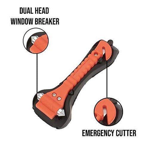 Emergency Escape Tool Auto/ Car Window Glass Hammer Breaker and Seatbelt Cutter - ASA TECHMED