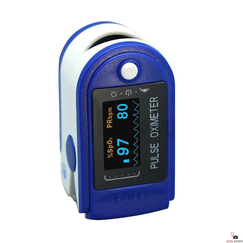 EMS XTRM Fingertip Pulse Oximeter - Portable SpO2 Heart Rate Monitor for Accurate Blood Oxygen Saturation Tracking - ASA TECHMED