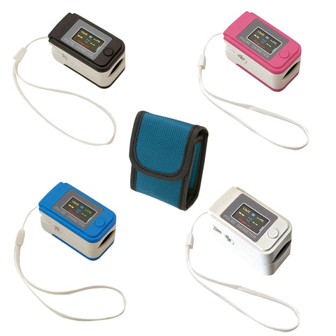 Fingertip Pulse Oximeter, Pulse Saturation Heart Rate Monitor with Pouch - ASA TECHMED