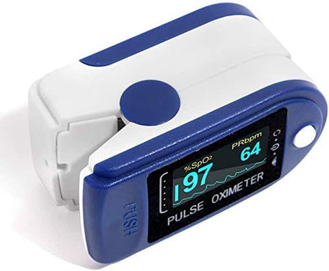 Fingertip Pulse Oximeter with Large OLED Display - Accurate Heart Rate and Blood Oxygen Saturation Monitor - ASA TECHMED