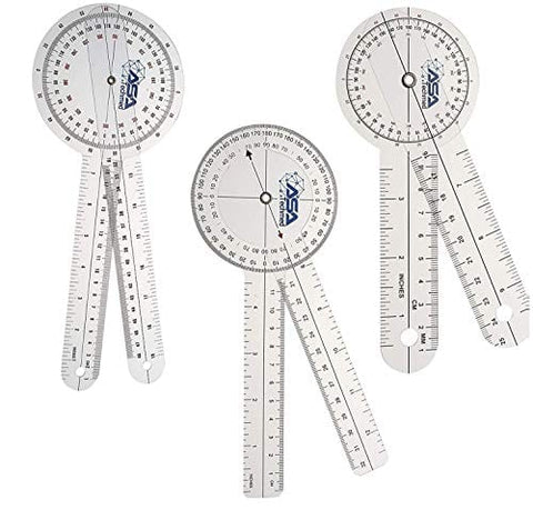 Goniometer Set 2 - 3 Pieces 12", 8", 6"/ 360 Degree - ASA TECHMED