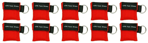 Keychain CPR Masks with One - Way Valve (10 - Pack) - Assorted Colors - ASA TECHMED