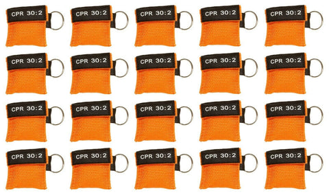 Keychain CPR Masks with One - Way Valve (20 - Pack) - Assorted Colors - ASA TECHMED