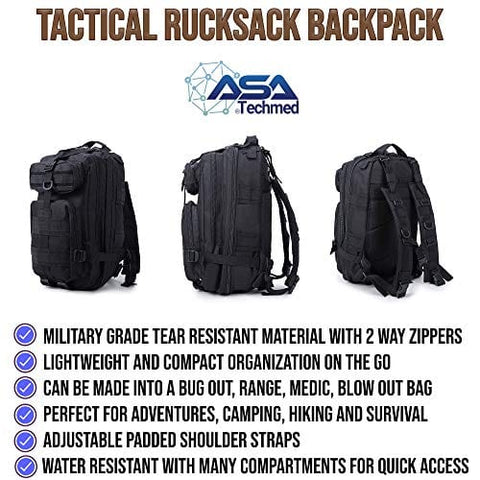 Large Military Tactical Backpack Rucksack Waterproof Outdoor Hiking Travel Molle Bag - ASA TECHMED