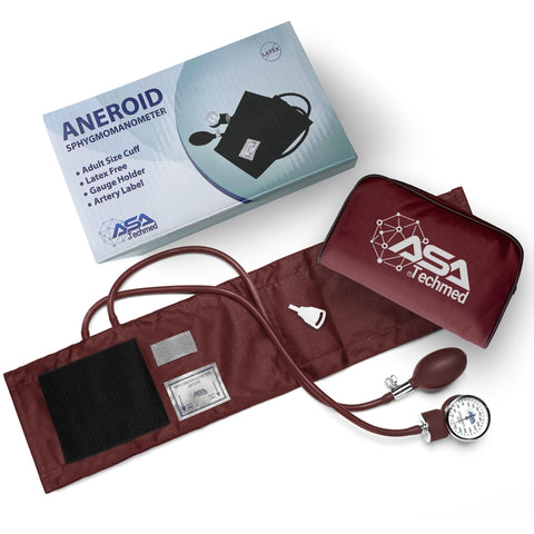 Manual Blood Pressure Monitor - Aneroid Sphygmomanometer Blood Pressure Cuff arm for Nurses Universal - ASA TECHMED