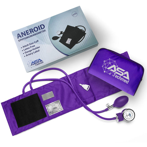 Manual Blood Pressure Monitor - Aneroid Sphygmomanometer Blood Pressure Cuff arm for Nurses Universal - ASA TECHMED