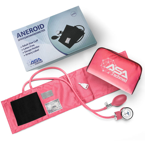 Manual Blood Pressure Monitor - Aneroid Sphygmomanometer Blood Pressure Cuff arm for Nurses Universal - ASA TECHMED