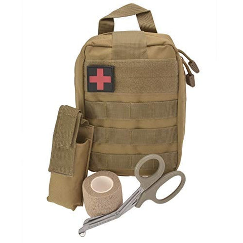 Molle Pouch with Matching Tourniquet Pouch, EMT Shears, & Bandage Wraps - ASA TECHMED